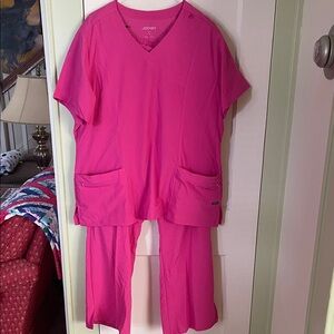 Jockey Vivid Pink Medical Scrub Set